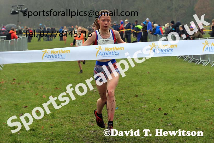 Womens Under-17s 2023 Northern Cross Country Champs., Witton Park, Blackburn. Photo: David T. Hewitson/Sports for All Pics